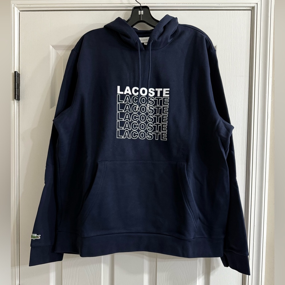 Lacoste Men's Navy Hoodie with Logo NWOT
